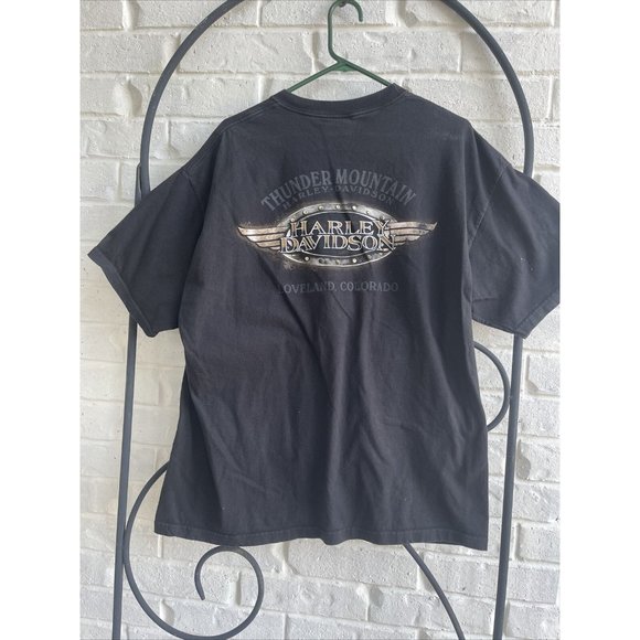 Harley Davidson Men's Size Large T Shirt Thunder‎ Mountain Loveland Colorado - Picture 1 of 7